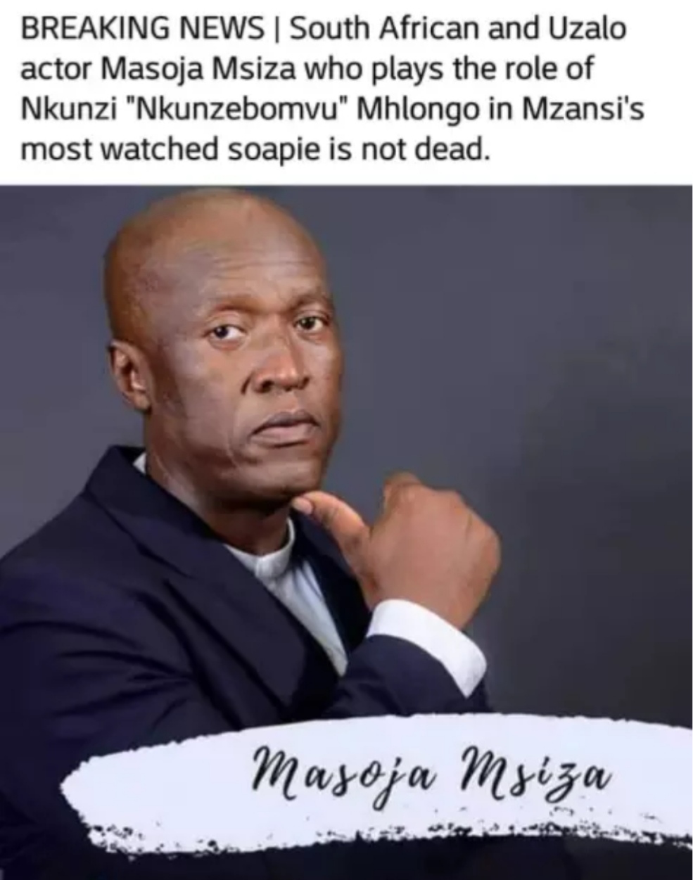 Uzalo Nkunzi death